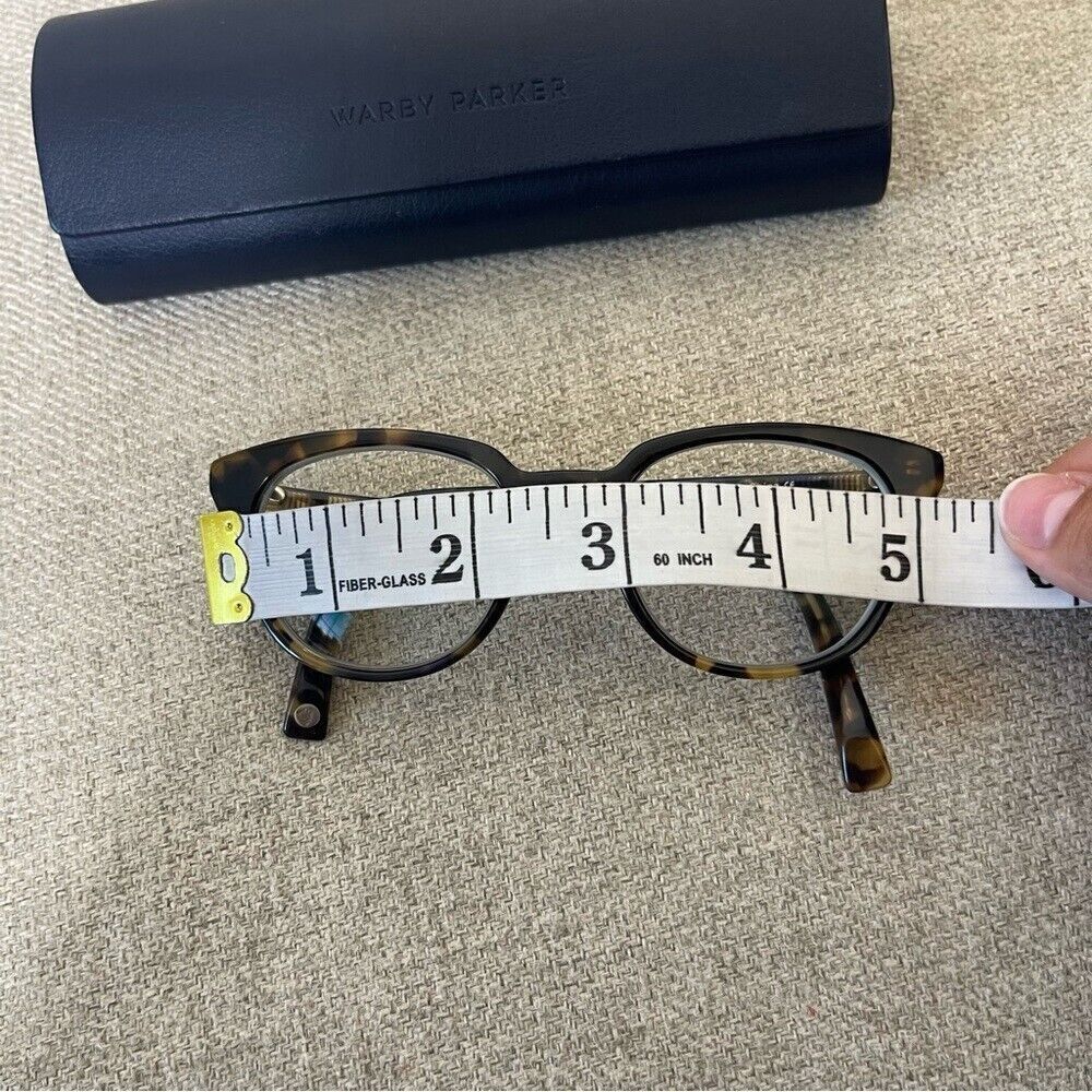 Warby Parker Eyeglasses Tortoise Frames Case Chelsea 252 48-19-145 Eyewear - Picture 7 of 7